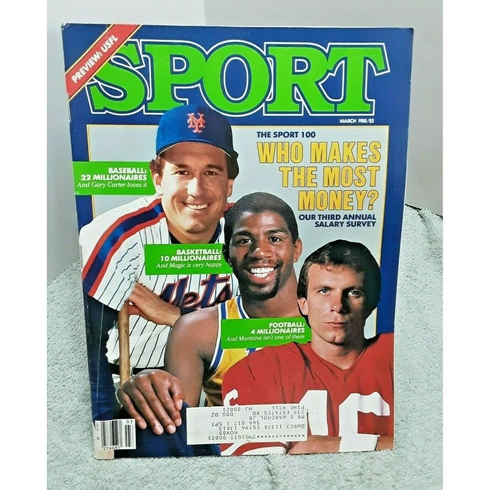 Sport Magazine March 1985 Gary Carter Magic Johnson Joe Montana Salaries